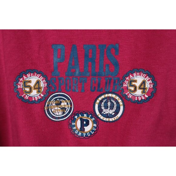 Vintage 90s Streetwear Womens Medium Faded Baggy Fit Paris Hoodie Sweatshirt - Picture 4 of 16